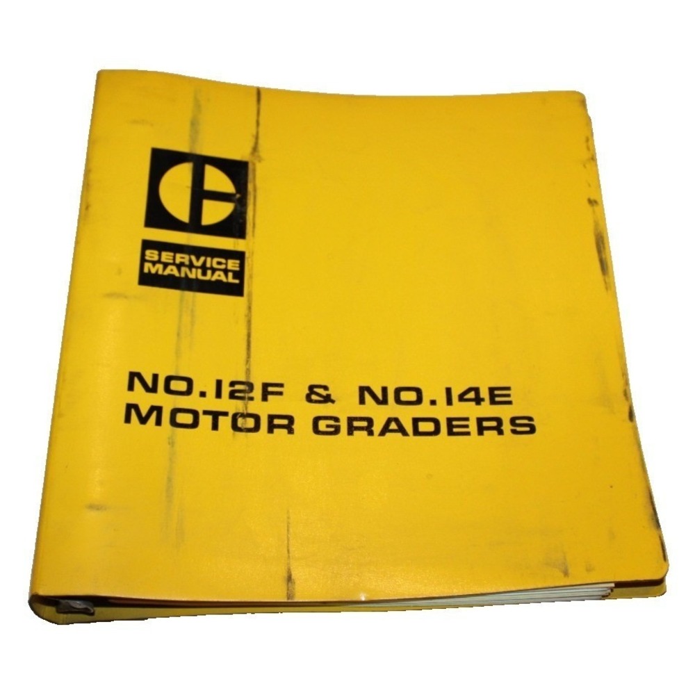 VTG 1970 Caterpillar Service Manual for No. 12F & No. 14E Motor Graders binder